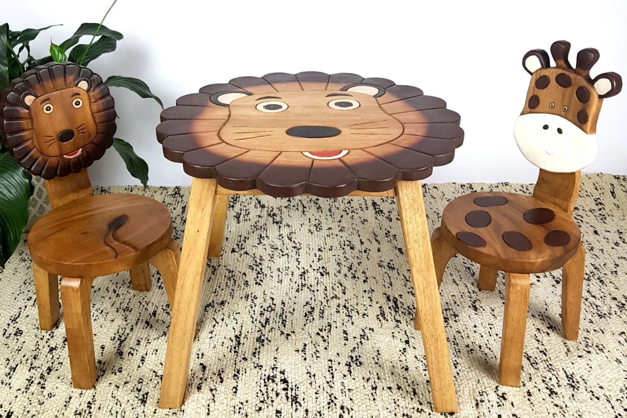 Children's Table Wooden Leo the LION Theme-Hand made - Image 2