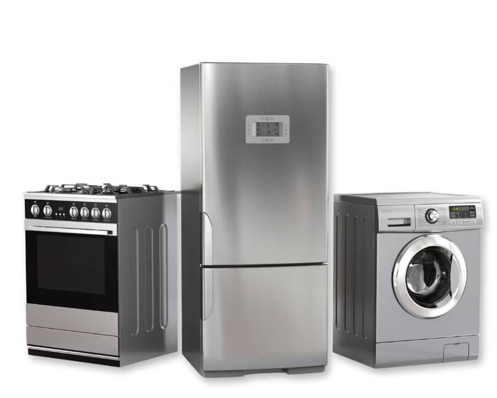 Herdplatte/Backofen, Kühlschrank und Waschmaschine