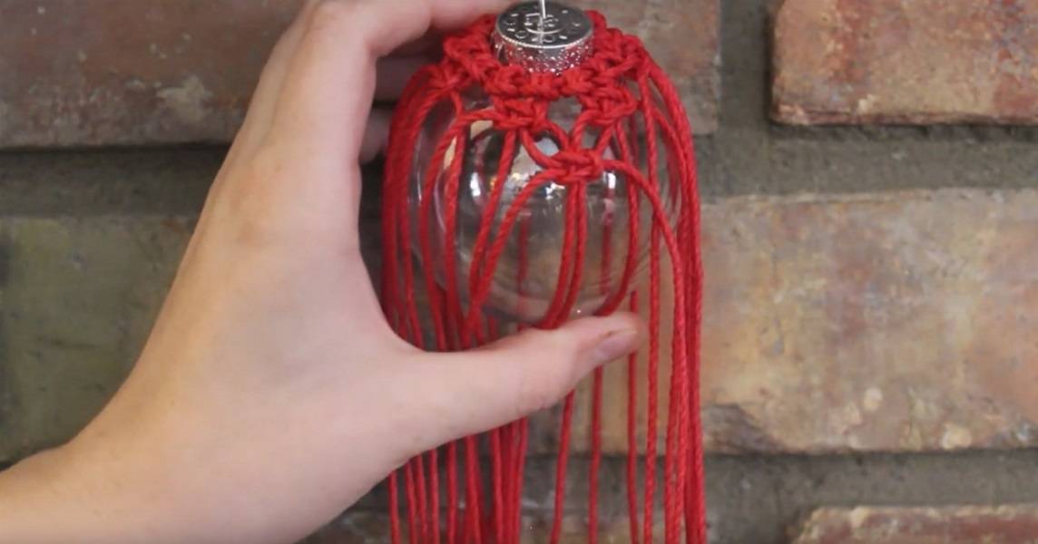 macrame ornament instruction 5