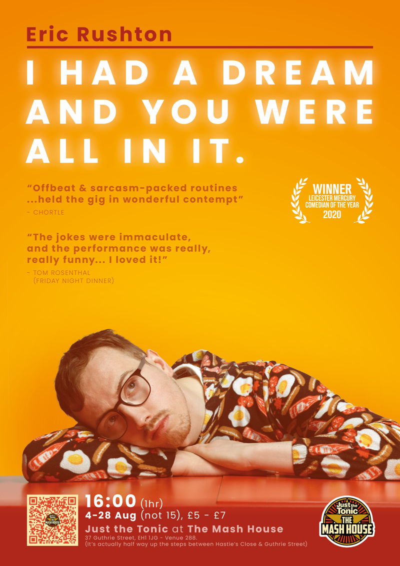 The poster for Eric Rushton: I Had a Dream and You Were All in It