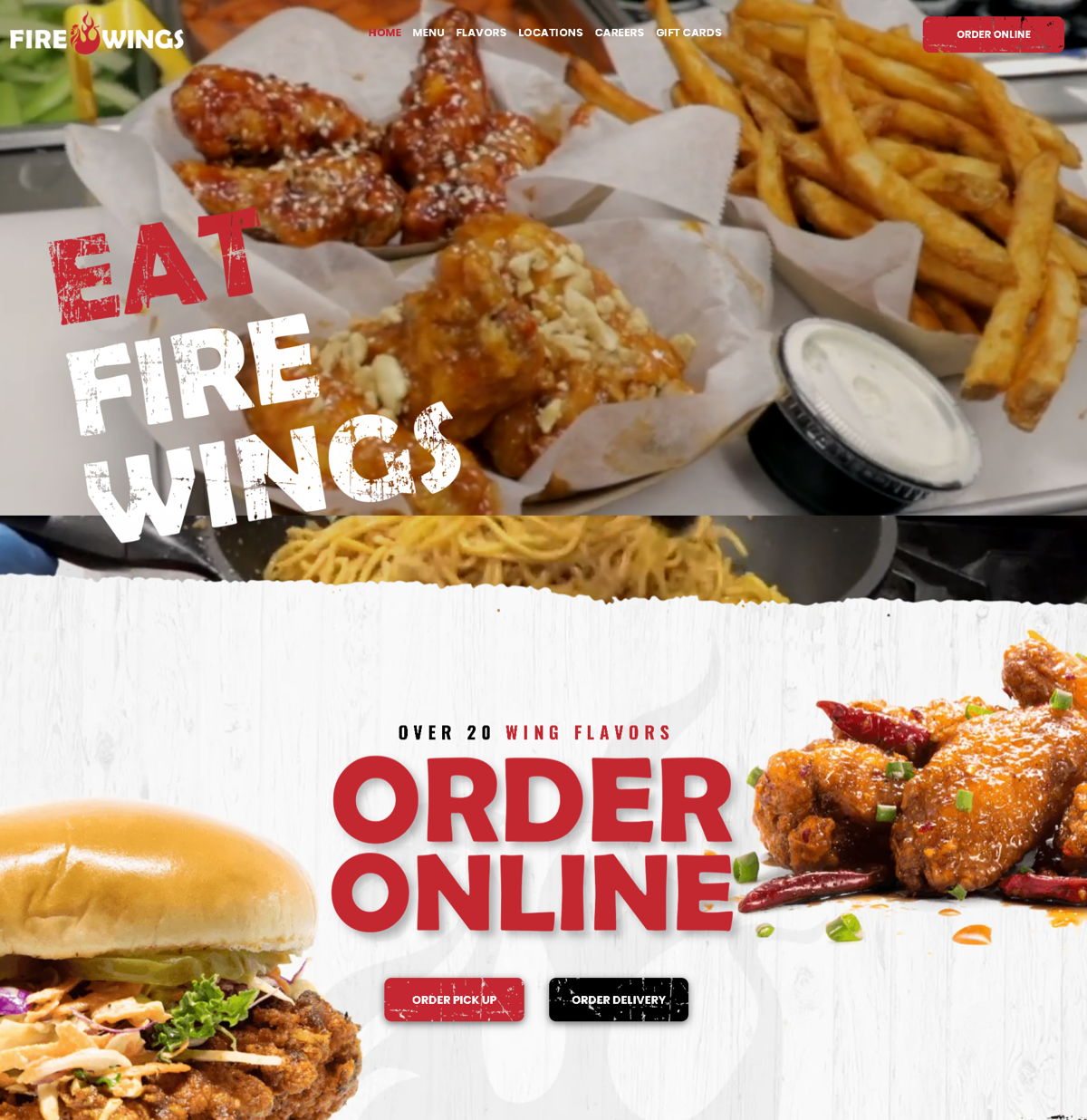 Screenshot of Fire Wings , from the duda websites collection.