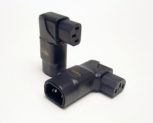 Horizontal Right-Angle IEC Adapter - 15 amp to 15 amp