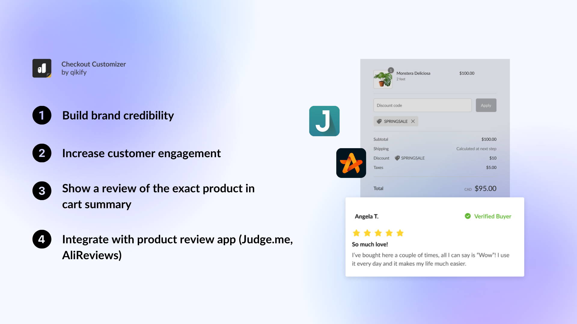 Benefits of showing product reviews on Shopify checkout