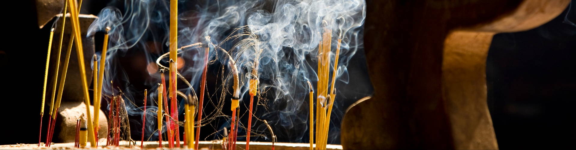 burning incense sticks