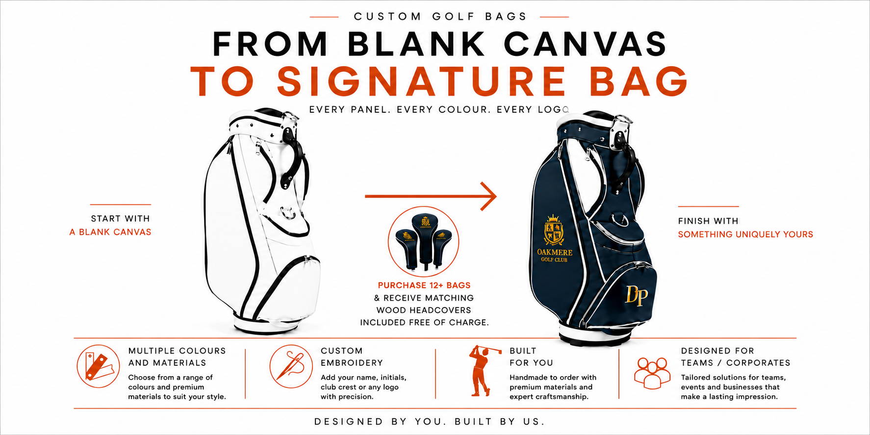 Teams & corporate custom golf bags