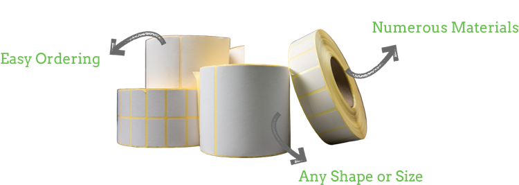 Blank labels on rolls