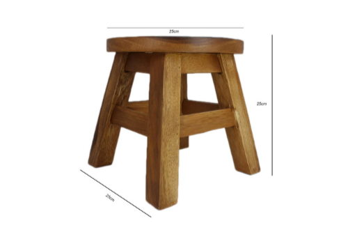 Children's Wooden Stool BEAR face Toddlers Step sitting Stool - Image 2