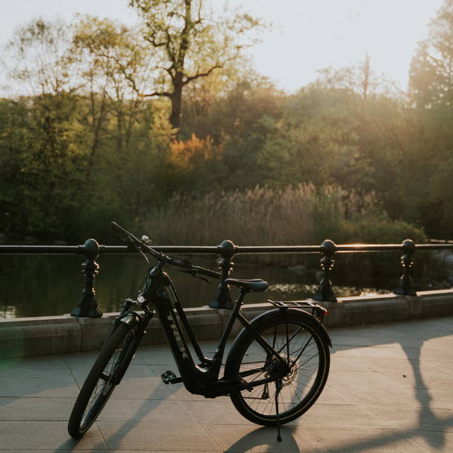 Trek Allant+ e-bike on a bike path