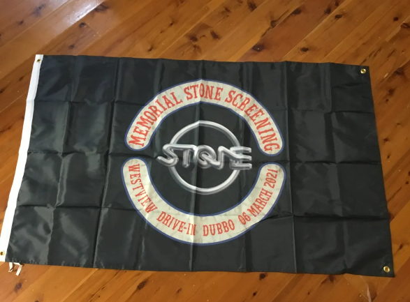 RIP SANDY HARBUTT MEMORIAL man cave flags mancaveidea. Wall hanging. Banner