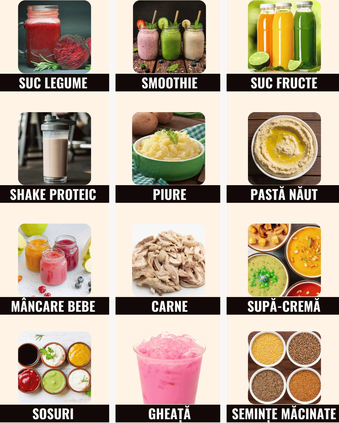 Preparatele pe care le poti face cu blender multifunctional Blendmix 2 pentru bucatarie