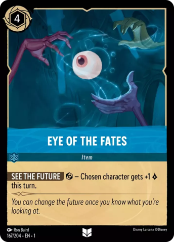 Eye Of The Fates card from Disney's Lorcana: The First Chapter.