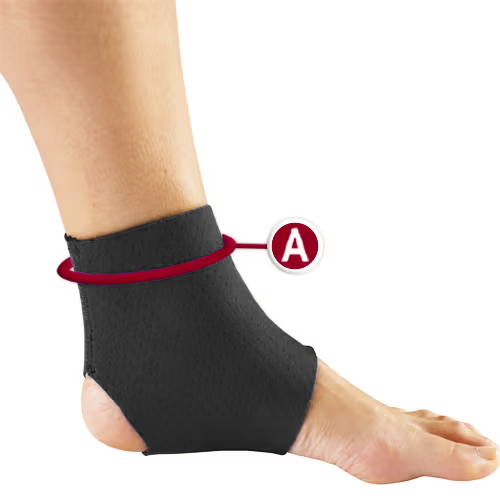 ANKLE SUPPORT MEASUREMENT LOCATION