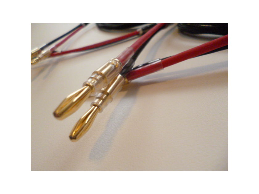 Schmitt Custom Audio 4mm 6N OCC Copper Speaker Cables 8ft 1 pair