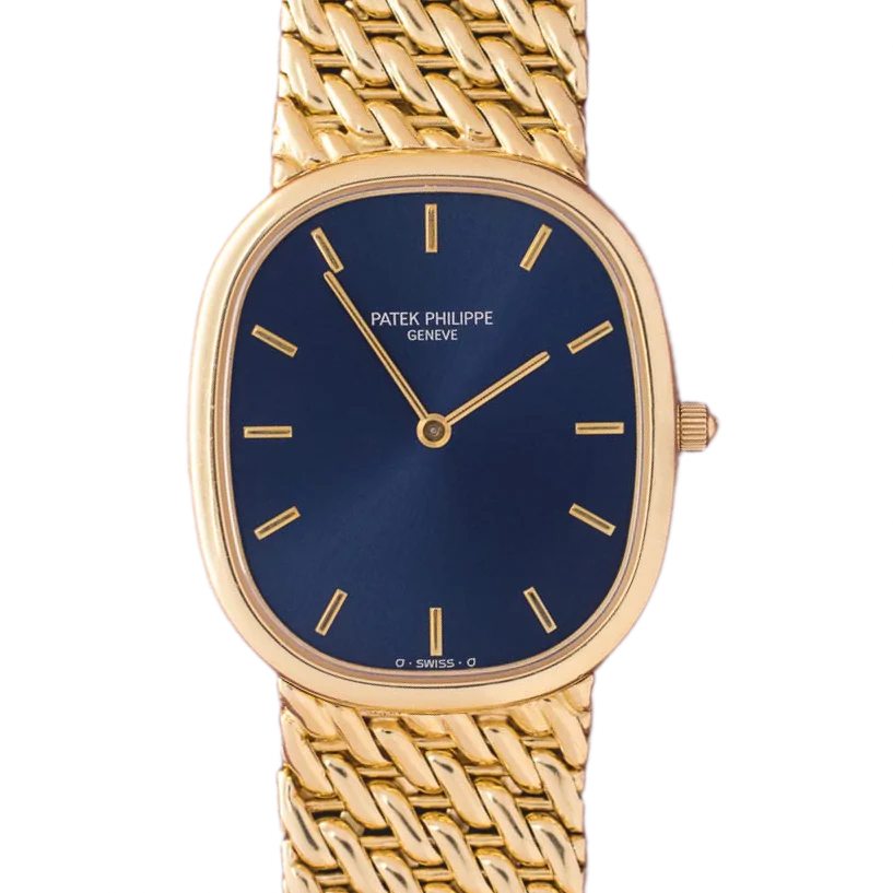 Patek Philippe Golden Ellipse Blue Dial 3738/117