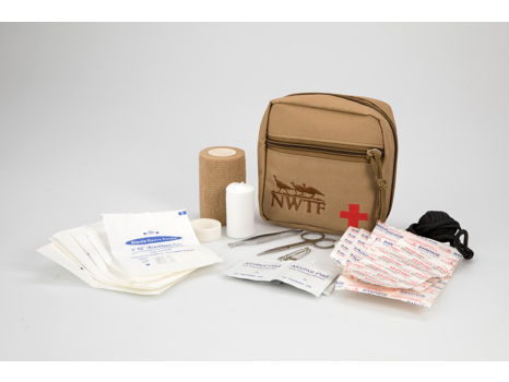 First Aid Kit 5 x 5 x 3 pouch with zipper & NWTF logo