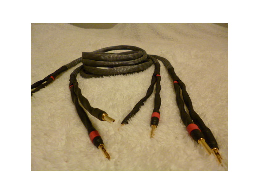 Schmitt Custom Audio 8ft, 4x12 AWG Braided Speaker cables 1pair