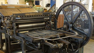 stiftung werkstattmuseum für druckkunst leipzig alte druck maschine groß