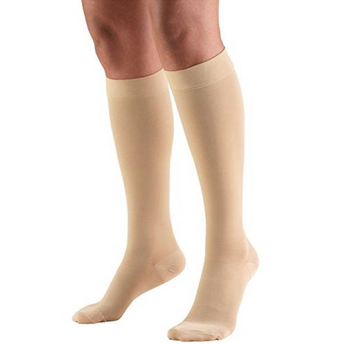 Knee High Closed Toe Medical Stockings in Beige