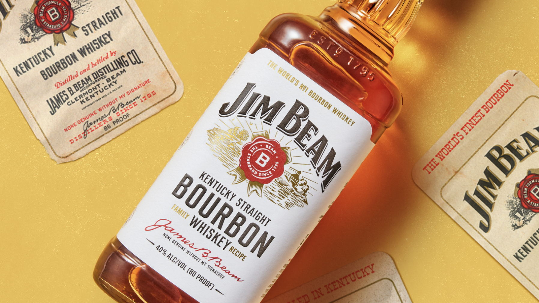 New bottle decoration for Jim Beam Bourbon Whiskey - Multi-Color Corporation