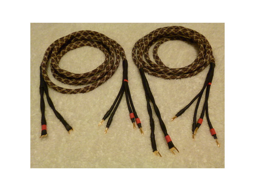 Schmitt Custom Audio 10ft 4x12 Gauge Braided Bi-Wire Speaker Cables