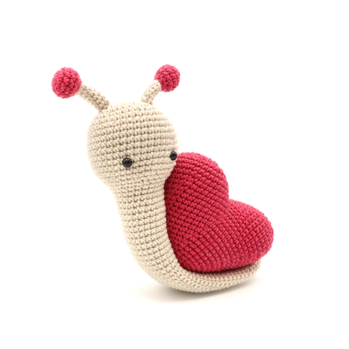 Valentine Snail, Crochet Pattern, Amigurumi