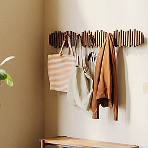 Picket Wall Hook Bundle - Aged Walnut