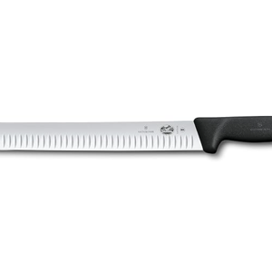 Victorinox Fibrox Pro 12-Inch Slicing Knife with Granton Edge and Black Handle