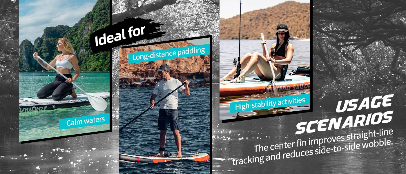 Ideal for calm water, long-distance paddling, and high-stability activies