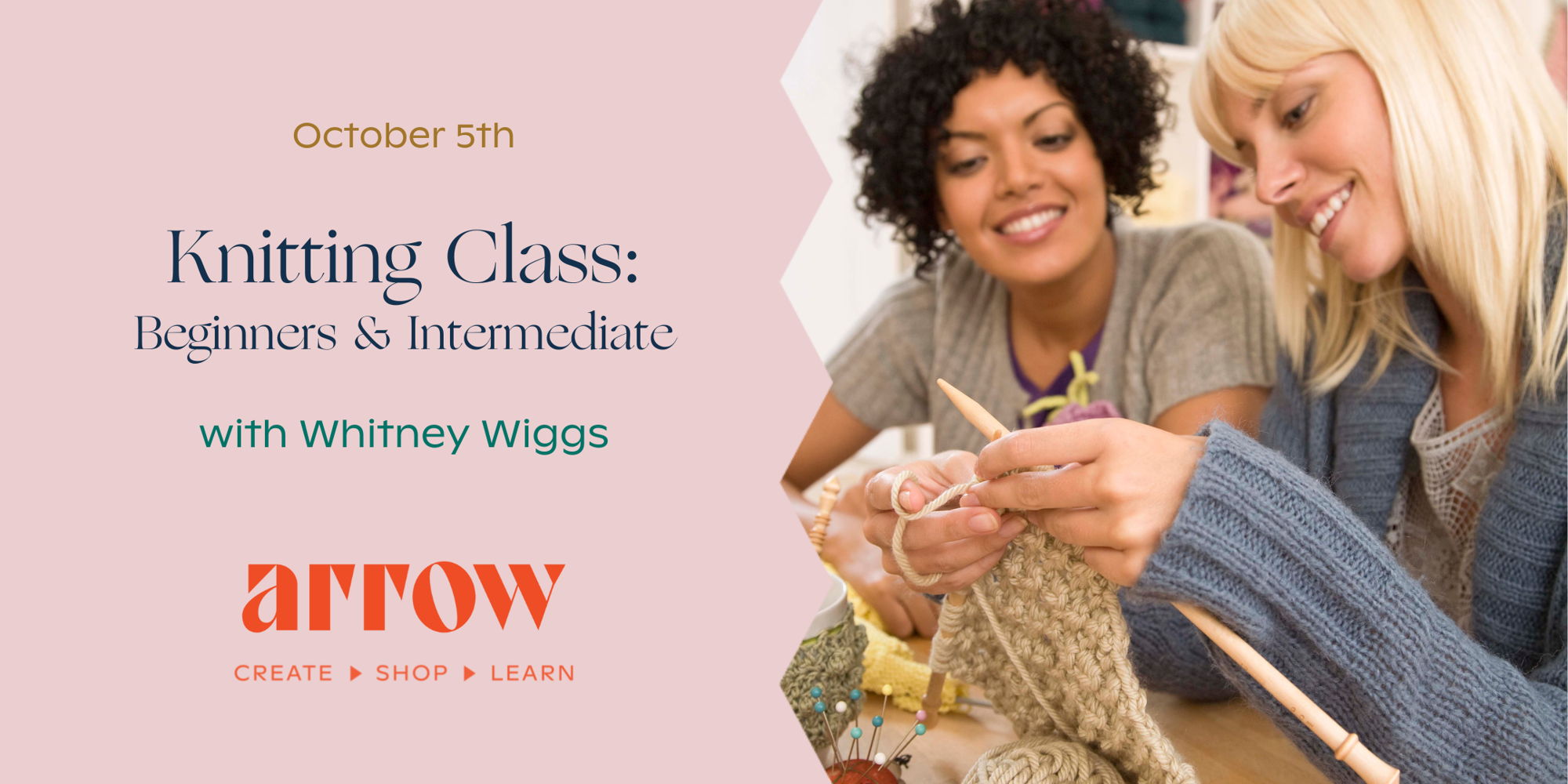 Knitting Class for Beginners and Intermediates promotional image