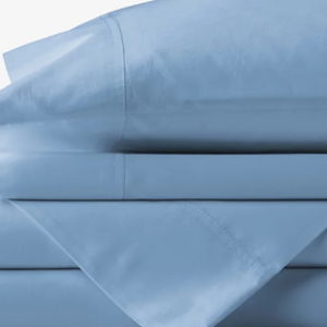 King Size Porcelain Blue Company Cotton™ Percale Solid Sheet Set | The Company Store