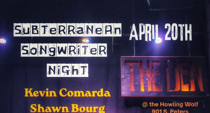 SubTeRRaNeAn SoNgWriTer NiGhT w/ Natasha Sanchez, Shawn Bourg, Shawn Gwin & Kevin Comarda