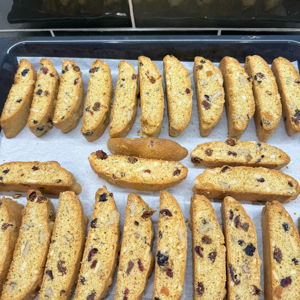 Hello!! I’ve been practising making biscuits for Christmas. These are Italian Fruit and Nut Biscotti.