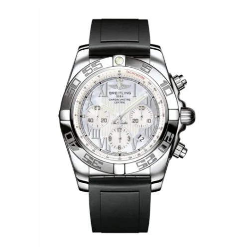 Chronomat 44 Stainless Steel / Pearl Roman / Rubber