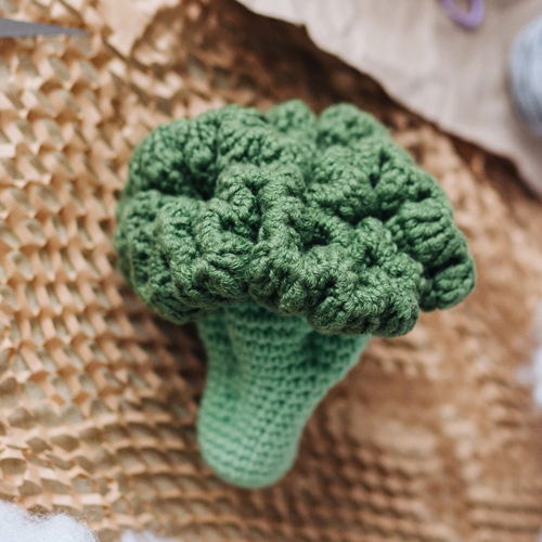 BROCCOLI crochet pattern - Crochet Food Pattern Amigurumi Food Play Kitchen Crochet Vegetables Easy Pattern Tutorial Crochet Toy Pattern