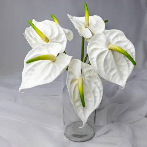 Anthurium Small White - Realistic Artificial Flowers - Image 3