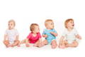 Cute babies with white background. 