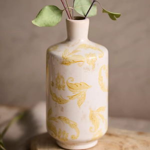 Distressed Patterned Vase, Tall