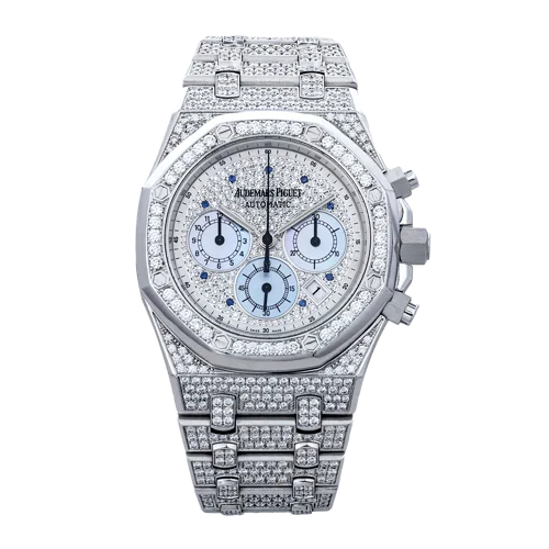 Audemars Piguet Royal Oak Chronograph 18K White Gold Pave Diamond Dial 25978BC.ZZ.1190BC.01
