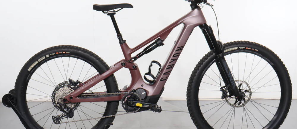 a Canyon Spectral:ON CF 7 full suspension electric mountain bike