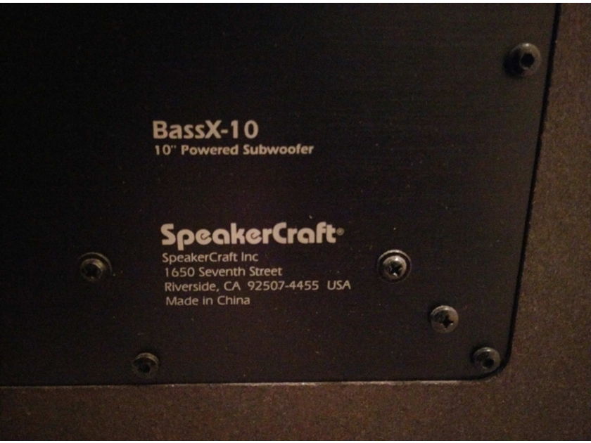 Speakercraft BassX-10 + Monitor One(x2) + Monitor One LCR Home Theater Set