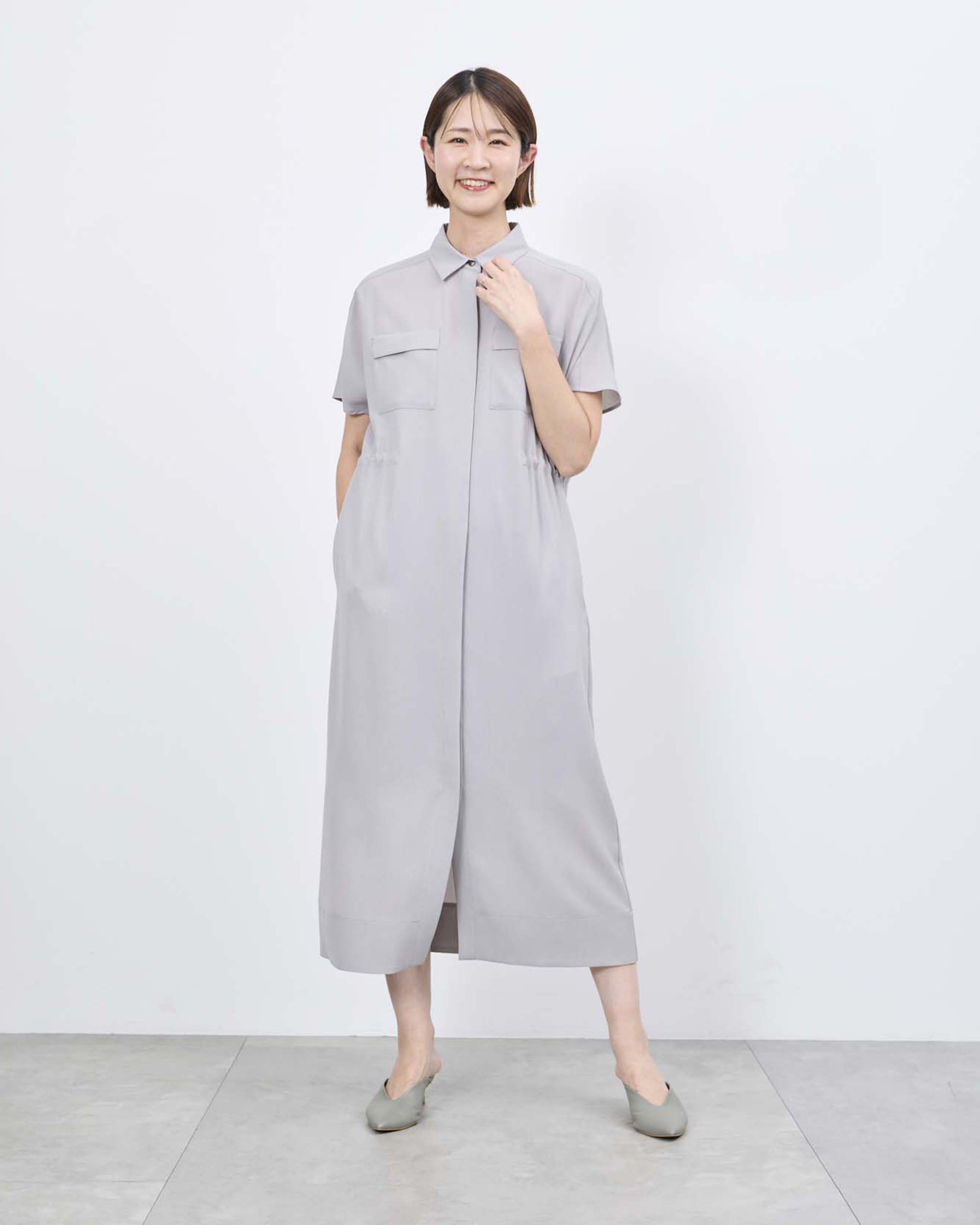 ロングシャツワンピース着用レビュー