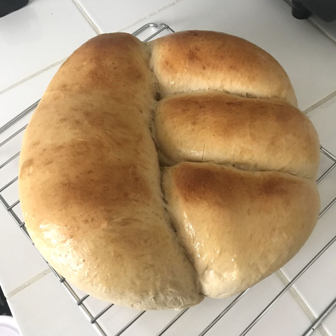 First time baking milk loaf bread. Happy that it’s a success. So soft and fluffy.