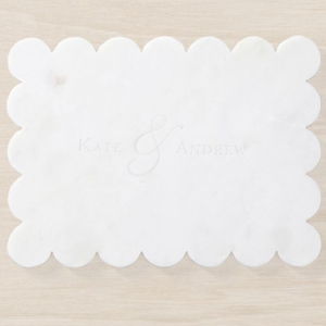 Scalloped Marble Cheese Board - NO Personalization