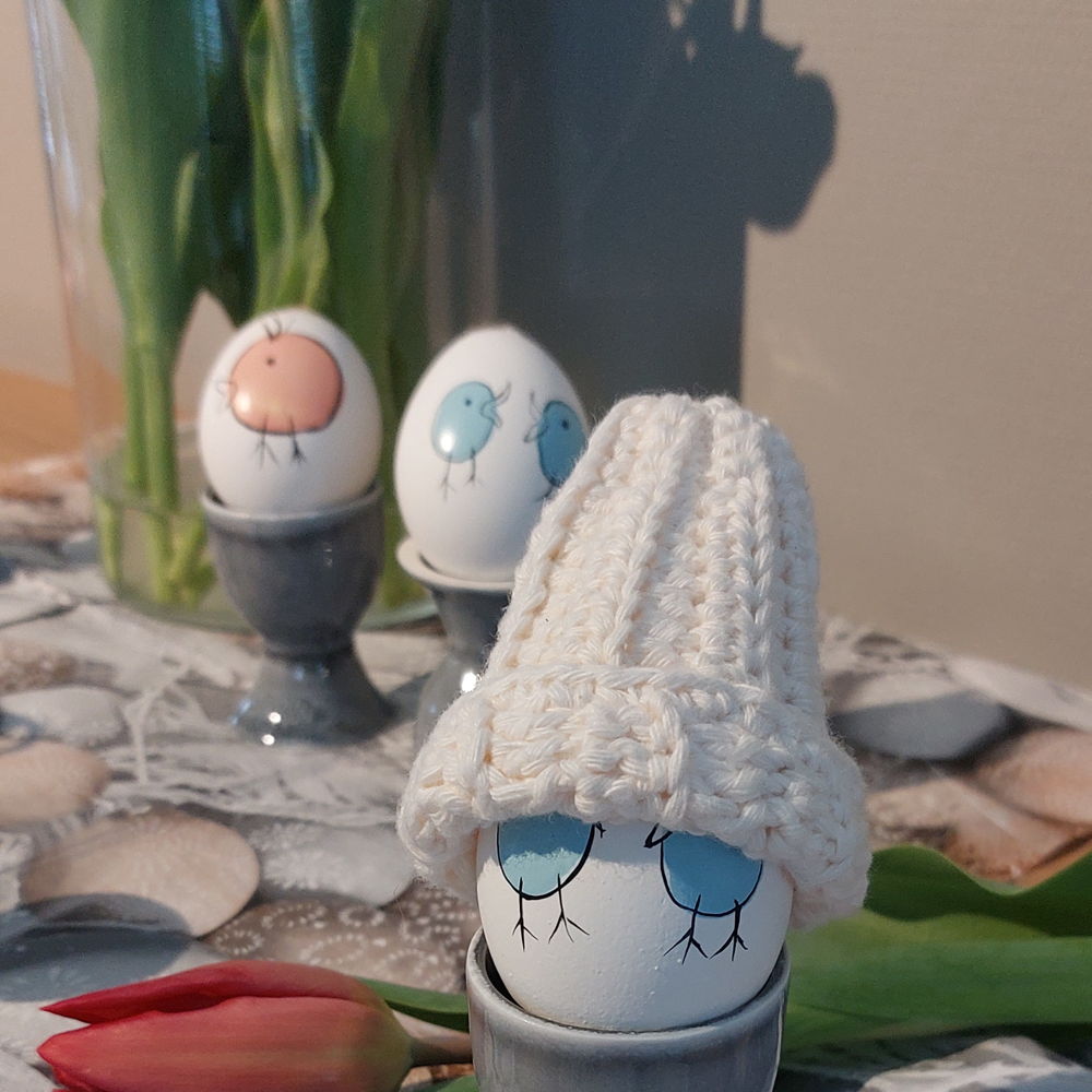 Gratis haakpatroon ei-hoedje of eiwarmer!