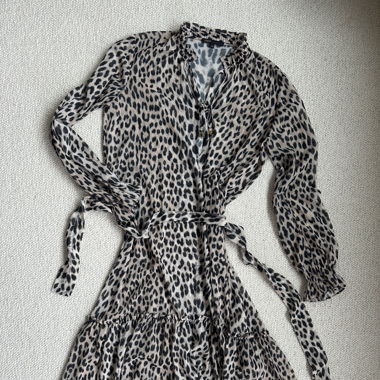 Leoparden Midikleid 