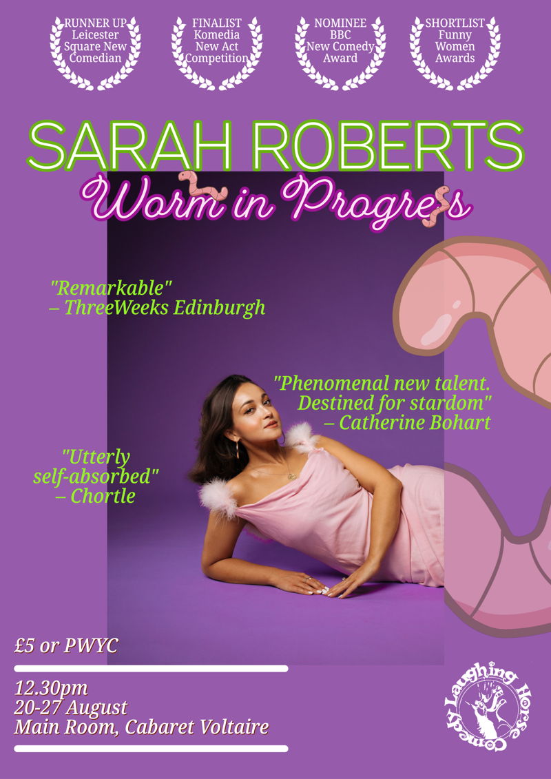 The poster for Sarah Roberts: Worm in Progress