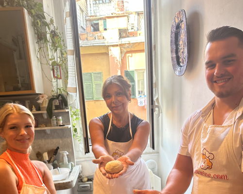 Corsi di cucina Genova: Ravioli di branzino e focaccine ripiene di San Rocco Camogli