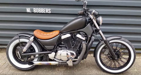 Suzuki Intruder Bobber on display