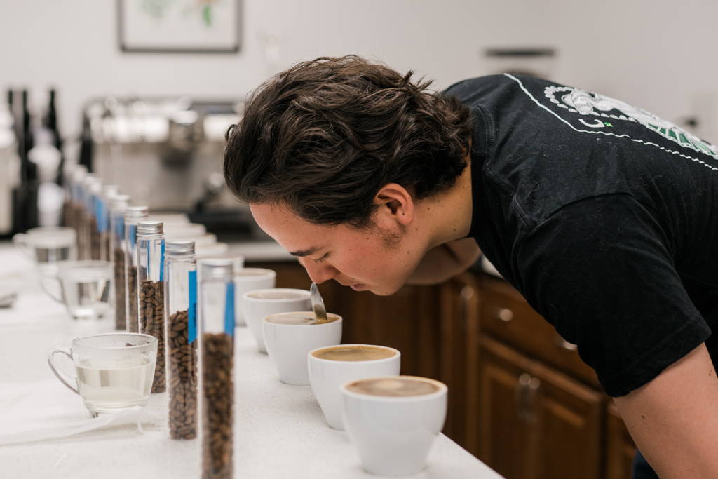 Q Grader testing coffee