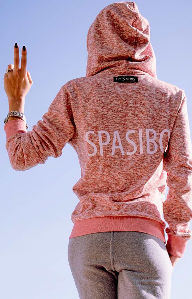 Красная худи SPASIBO